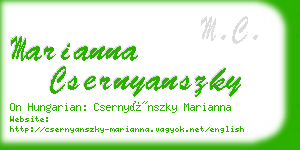 marianna csernyanszky business card